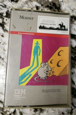 Mouser Computer Software For Ibm Pc & Pcjr May 1983 Game Cartridge