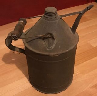 Vintage Antique & Farm Primitive Tin (?) Galvanized (?) Oil Can