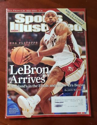 Sports Illustrated June 11,  2007 Lebron James Lebron Arrives Cleveland In Finals