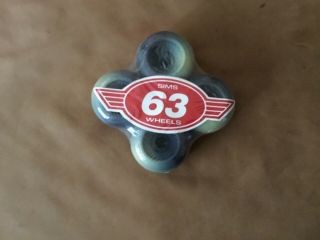 Rare Vintage 80’s Sims 63 Skateboard Semi - Double Conical Wheels Nos