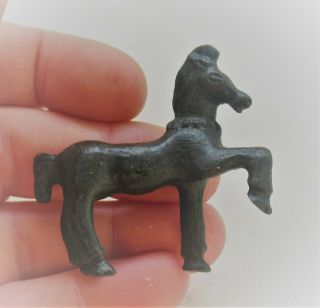 British Found Circa 100bc - 100ad Ancient Celtic Bronze Horse Statuette