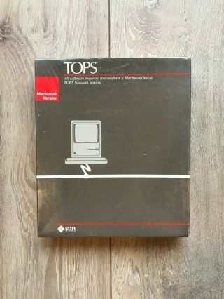 Vintage 1987 Apple Macintosh Sun Microsystems Tops Software Nib 80s
