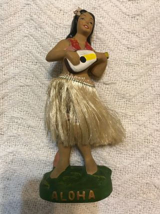 Vintage Hawaiian Hula Dancer Girl Bobble Nodder Aloha Hawaii Pair 2