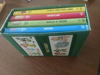 The Wonderful World Of Walt Disney Book Boxed Set.  Vintage 1965 Golden Press