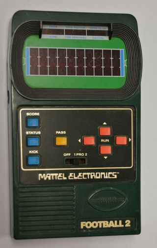 Vintage Mattel Electronics Football 2 Hand Held Game 1978 Ex