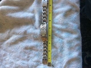Vintage Silver Mans Bracelet (over 4oz Of Silver)