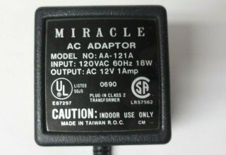 MIRACLE AC ADAPTER MODEL AA - 121A FOR THE IBM PIANO 3