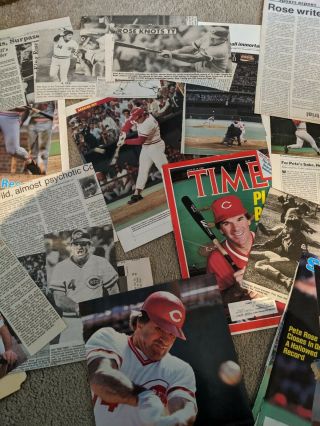 Pete Rose Vintage Articles,  Clippings,  Pictures (various Publications)