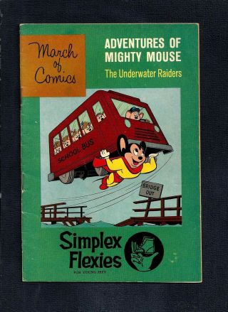 March Of Comics 237 Mighty Mouse - - Rare Giveaway Promo - - 1962 - - Simplex Flexies