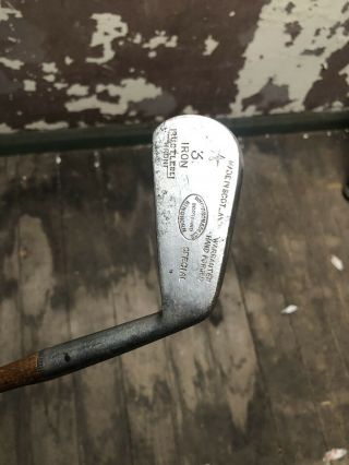 Antique Hickory Golf Club A Stainless Gibson Iron