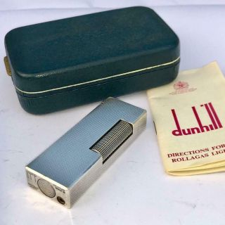 Vintage Boxed / Cased Dunhill Rollagas Silver Plated Lighter