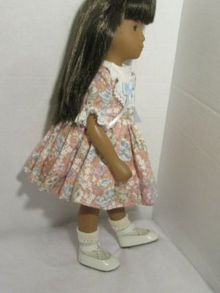 SASHA Doll 16” Brunette in Pink Dress Vintage 16  Made In England 3