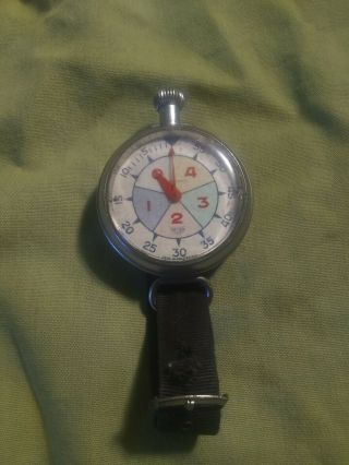 Vintage Heuer Yacht Timer Stop Watch Wristwatch Made In Switzerland