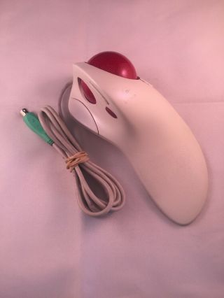 Vintage Logitech Trackman Marble Fx T - Cj12 Ps/2 Mouse