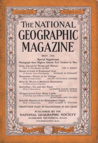 National Geographic May 1936 Bursts Of Color In Sculptured 020717dbe