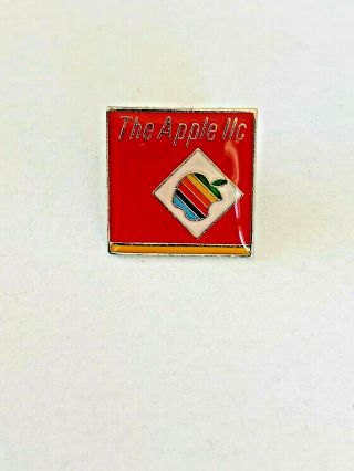 Old Stock Vintage Apple Iic Rainbow Logo Lapel Pin Tie Tac Computer