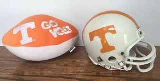 Vintage Tennessee Volunteers Riddell Football Helmet & Plush Vol Football