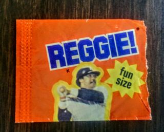 Reggie Jackson York Yankees Reggie Fun Size Candy Bar Wrapper Vintage