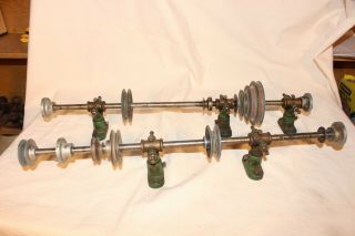 Antique Watchmaker Lathe Mandrel Belt Drive Cast Iron Stands For Motor Part L2