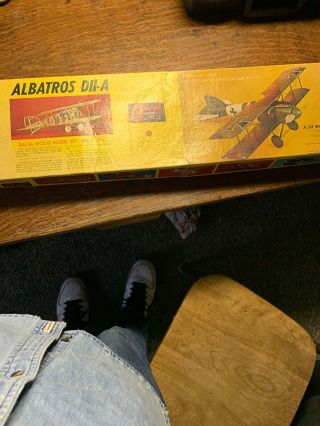 Vintage Sterling Models Albatros Dii - A Balsa Wood Model Airplane Kit,  Open Box