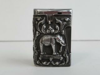 Antique Vintage Thailand Sterling Silver Cased Ronson Cigarette Lighter