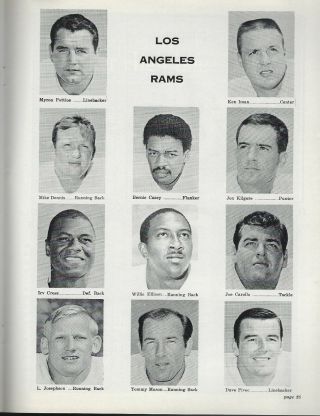 1967 San Francisco 49ers @ Los Angeles Rams NFL Illustrated Program Jones Olsen 3