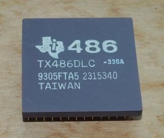 Very Early Tx486dlc - 33ga 33mhz Ceramic 486 Cpu For 386 Pc Socket Upgrade
