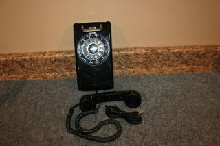 Vintage Rotary Look Lnc Retro Black Wall Push Button Phone Longwood Model 2061
