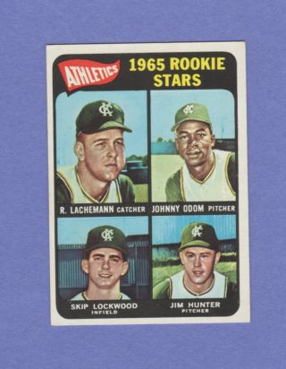 1965 Topps 526 - Rookie Stars - Jim Catfish Hunter Vintage Baseball Card