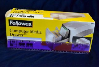 Vintage Fellowes Computer Media Storage Drawer Tapes Disks Cartridges Nib 93035