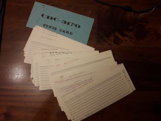Vintage Computer Program 61 Punch Cards Assembly Code Software Cdc