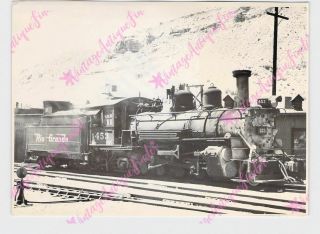 Vintage 5 " X7 " Photo Train Railroad D & Rgw 453 2 - 8 - 2