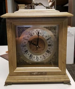 Vintage Michigan State University Spartans Bulova Mantle Clock Rare