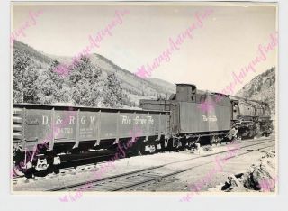 Vintage 5 " X7 " Photo Train Railroad D & Rgw 3608 2 - 8 - 8 - 2 Near Red Mountain