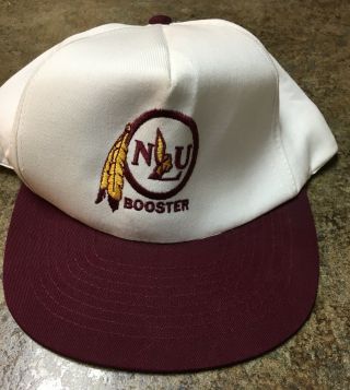 Vintage Nlu Indians Booster Snapback Hat Cap Northeast Louisiana Ulm Monroe