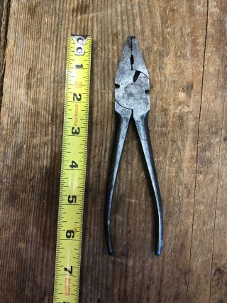 Vintage Utica 1000 Buttons Pattern Wire - Cutting Fence Pliers??,  6 - 1/4 " Long,  Usa