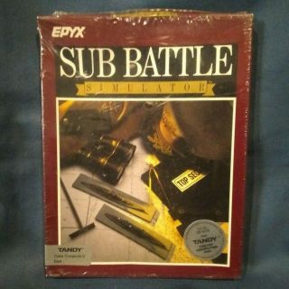 Epyx Sub Battle Simulator - Tandy Color Computer 3 - 5.  25 " Floppy