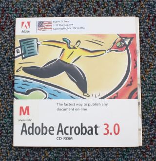 Vintage Adobe Acrobat Macintosh Version 3.  0 For Mac Os 7.  1.  2 For Pdf Documents