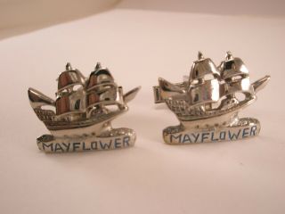 - Mayflower Pilgrim Ship Vintage Cuff Links