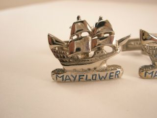 - Mayflower Pilgrim Ship Vintage Cuff Links 2