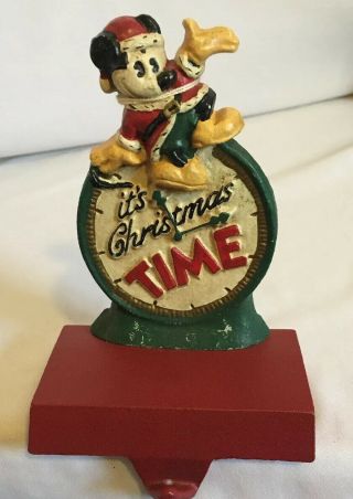 Vintage Mickey Mouse It’s Christmas Time Stocking Holder Midwest Of Canyon Falls