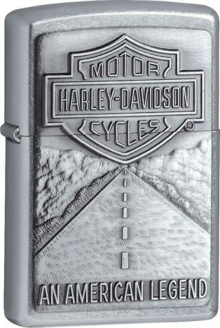 Harley - Davidson® American Legend Brushed Steel Zippo® 20229