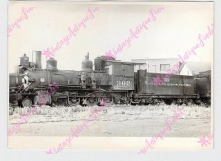 Vintage 5 " X7 " Photo Train Railroad D & Rgw 302 2 - 8 - 0