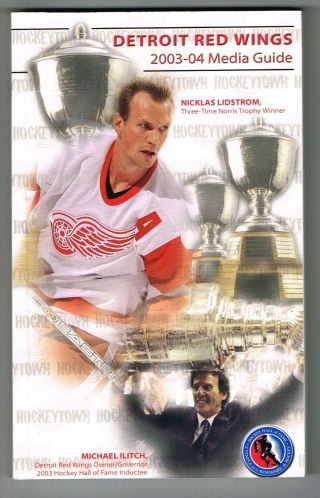 2003/04 Detroit Red Wings Nhl Hockey Media Guide