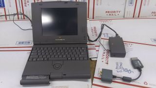 Vintage Mac Powerbook Duo 270c Laptop With Charger & It