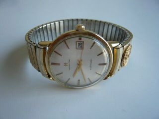 Vintage Men Automatic Watch Hamilton 10k Gold Filled Great.