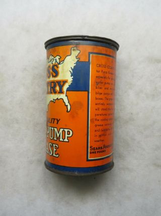 Vintage Auto Cross Country Water Pump Grease Can Sears Roebuck 3