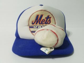 Rare Vintage 1987 York Mets Rally Cap / Hat - Crazy Eddie Sga 7/26/87