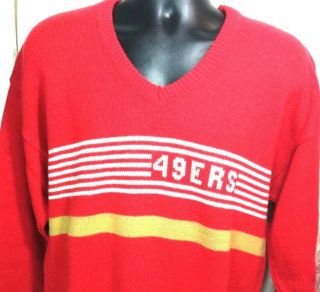 Vtg Nfl Pro Line San Francisco 49ers Cliff Engle Coaches Sweater Rare 80 