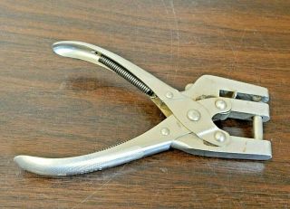 Vintage Sargeant & Co.  Heavy Duty Metal Hand - Held Single Hole Punch,  Guc